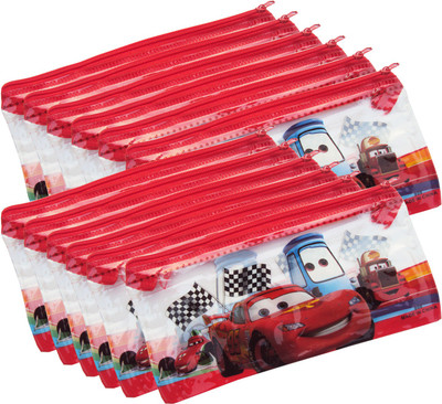 

Asera Diney Cars Cartoon Art Plastic Pencil Boxes(Set of 12, Orange)