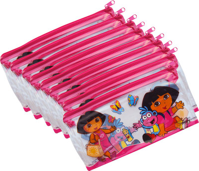 

Asera Dora Cartoon Art Plastic Pencil Boxes(Set of 12, Pink)