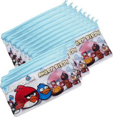 

Asera Angry Birds Cartoon Art Plastic Pencil Boxes(Set of 12, Blue)