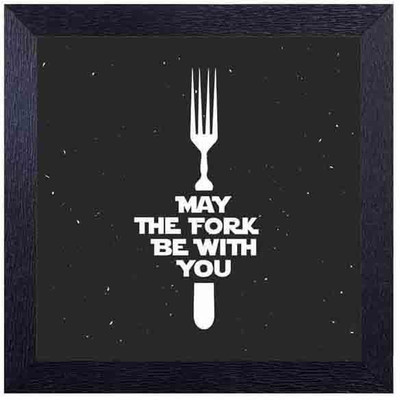 

may the fork be with you Photographic Paper(14 inch X 14 inch, Framed)