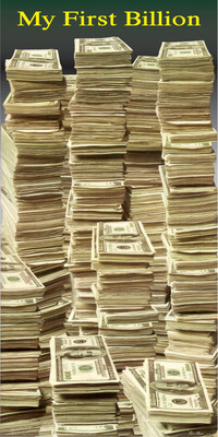 

''My first Billion'' Digital Sticker Poster Paper Print(24 inch X 12 inch)