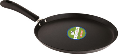 

Kanchan Enrica (3.0 mm series) Flat Griddle Dosa Tawa 30 cm diameter(Aluminium, Non-stick), Black