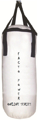 

FACTO POWER ONLINE SERIES 3.0 FEET LONG, CANVAS MATERIAL, WHITE COLOR, UNFILLED WITH HANGING STRAPS Hanging Bag(3.0, 30 kg)