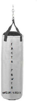

FACTO POWER ONLINE SERIES 6.5 FEET LONG, SRF MATERIAL, WHITE COLOR, UNFILLED WITH HANGING STRAPS Hanging Bag(6.5, 78 kg)
