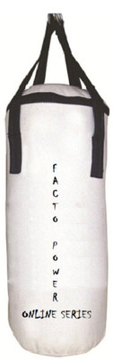 

FACTO POWER ONLINE SERIES 3.5 FEET LONG, CANVAS MATERIAL, WHITE COLOR, UNFILLED WITH HANGING STRAPS Hanging Bag(3.5, 36 kg)
