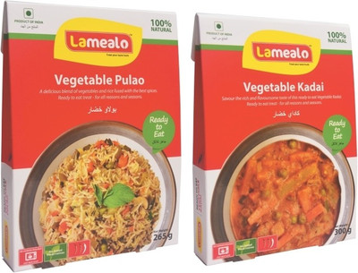 

Lamealo LAMEALO Combo - Vegetable Pulao + Vegetable Kadai (Pack of 2) 565 g 565 g