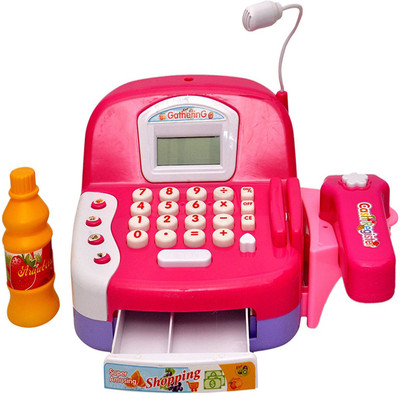 

Suvesa Cash Register for kids with Microphone calculator, counter,