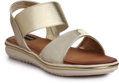 

VAYONAA Women 10,Gold Flats