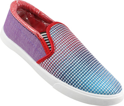 

Claptrap Slip On Sneakers For Women(Multicolor, Red