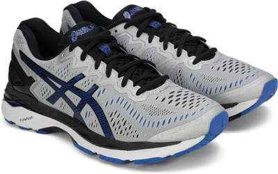 

Asics GEL-KAYANO 23 Running Shoes For Men(Silver, Black, Silver/imperial/black