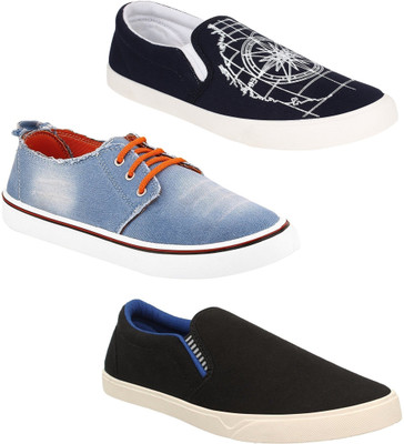 

Chevit Men's Combo Pack of 3 Multipurpose Sneakers & Loafers For Men(Multicolor, Multicolour