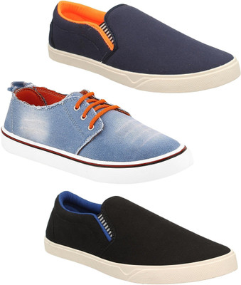 

Chevit Men's Combo Pack of 3 Multipurpose Sneakers & Slip On Sneakers For Men(Multicolor, Multicolour
