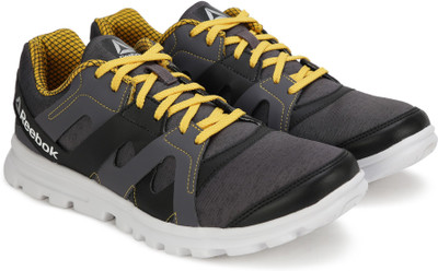 

REEBOK ELECTRO RUN Running Shoes For Men(Black, White, Blk/ash grey/primal yello