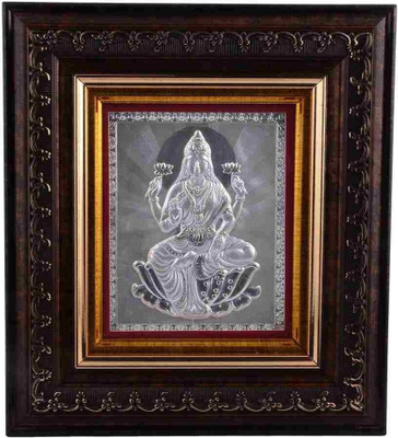 

Amman Gold & Diamond 999 Pure Silver Lakshmi Photo Frame Decorative Showpiece - 21 cm(Silver, Brown)