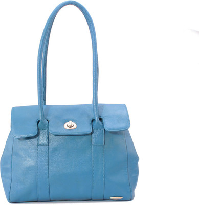 LASALLE Women Casual Blue Genuine Leather Hand-held Bag