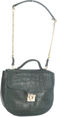 

Hidesign Women Formal Green Leatherette Sling Bag