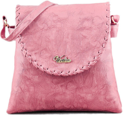 

Voaka Girls Casual Pink PU Sling Bag
