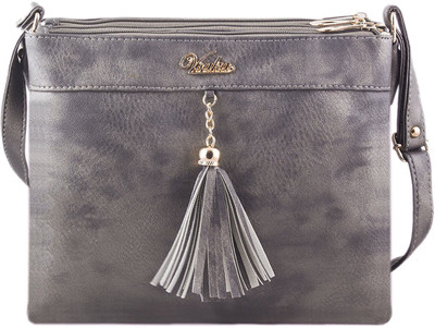 

Voaka Women Casual Grey PU Sling Bag