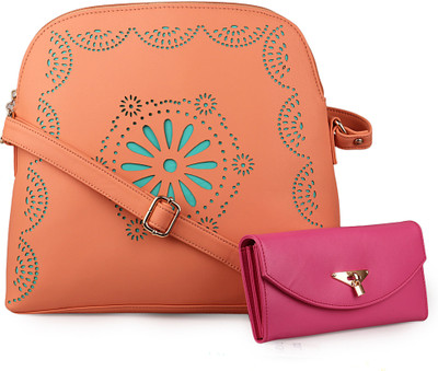 

Women Marks Women Casual Orange PU Sling Bag
