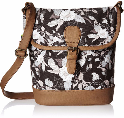 

Kanvas Katha Women Casual Tan Canvas Sling Bag