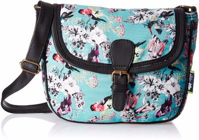 

Kanvas Katha Women Casual Black Canvas Sling Bag