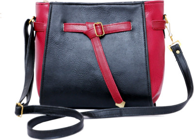 

MR R KING&QUEEN Women Casual Black PU Sling Bag