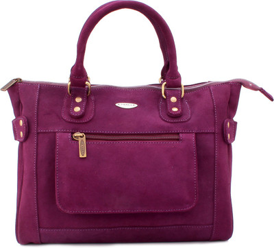 

LASALLE Women Casual Purple Genuine Leather Hand-held Bag