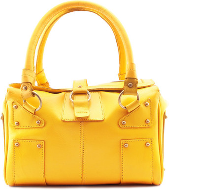 

LASALLE Women Casual Yellow Genuine Leather Hand-held Bag