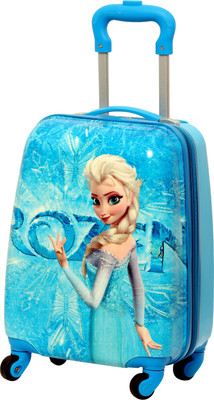 HSR Children's Blue Polycarbonate 4 Wheel Kids Trolley Bag Small Travel Bag(Blue)