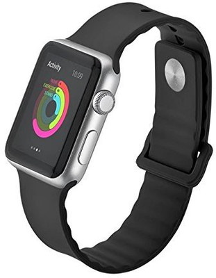 

ACUTAS Silicone Rubber For Watch Series 3/2/1 (42mm) Smart Watch Strap(Black)