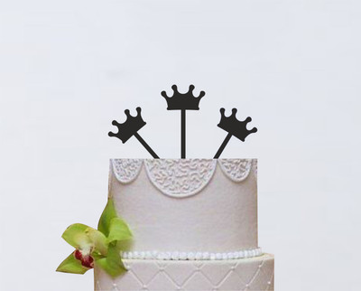 

Naveed Arts  Acrylic cake topper Sticker(Pack of 3, Black