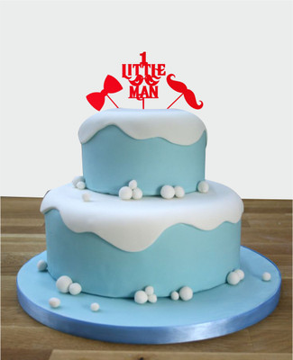 

Naveed Arts  Acrylic cake topper Sticker(Pack of 1, Red mirror