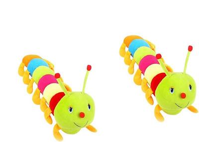 

teddy toy Multicolour Cotton Caterpillar Cushion Soft Toy - 50 cm (Multicolor) - 5 cm(Multicolor)