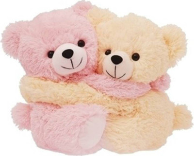 

Elante Couple Hug Teddy Bear - 30 cm(Pink, White)