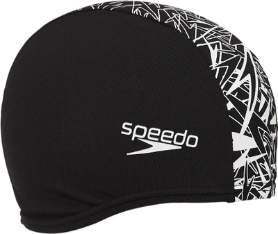 

Speedo Boom Endurance+ Swimming Cap(Black, Pack of 1), Boomblack/white