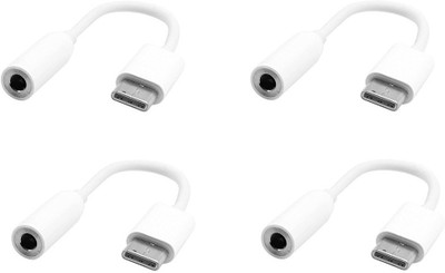 

YTM (Pack of 4) Type C to 3.5mm Audio Jack Converter Cable Headphone USB Adapter(White)