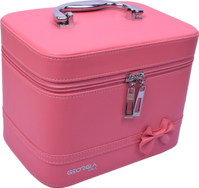 

GeorgiaUsa StylishCollection of Cosmetic Bags MAKEUP AND JEWELLERY Vanity Box(Peach)