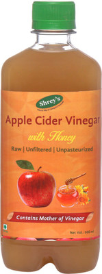 

Shrey's With Honey | Natural & Unfiltered with Mother of Vinegar Apple Cider Vinegar(500 ml, Apple Flavored)