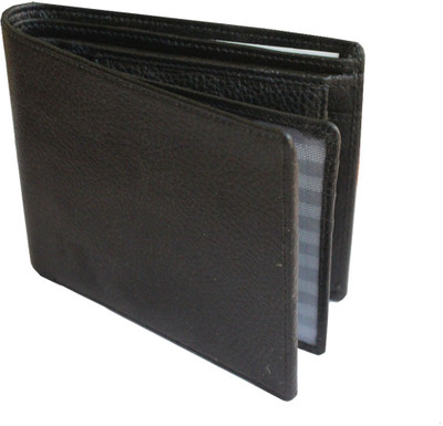 

Rich & Famous Men Black Genuine Leather Wallet(8 Card Slots)