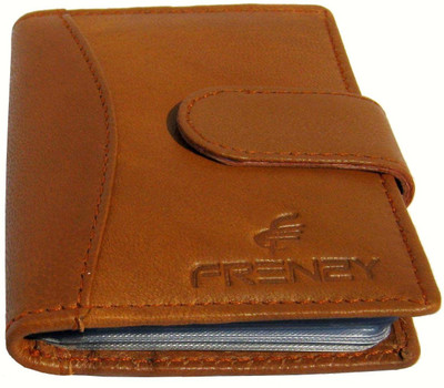 

FRENZY Men Tan Genuine Leather Card Holder(4 Card Slots)
