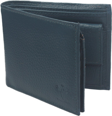 

Krosshorn Men Blue Genuine Leather Wallet(9 Card Slots)