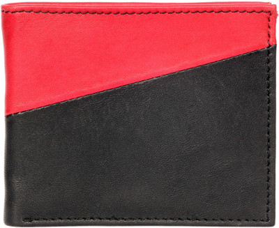 

Wildmount Men Red, Black Genuine Leather Wallet(8 Card Slots), Black;red