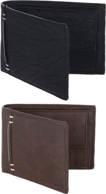 

MARKQUES Men Black, Brown Artificial Leather Wallet(4 Card Slots), Multicolor