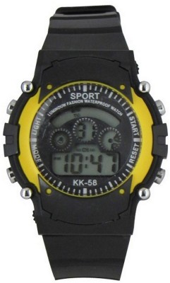 SVM Branded New Arrival Designer 7Lighted Yellow Watch  - For Boys & Girls   Watches  (SVM)