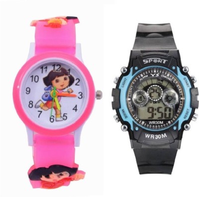 lavishable CREATOR Seven Lights + Barbie Combo Gift Watch - For Boys & Girls Watch  - For Boys & Girls   Watches  (Lavishable)
