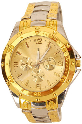

SVM Branded New Arrival Designer Rosra Gold and Silver Analog Watch - For Men