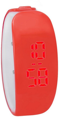

SVM Branded New Arrival Designer LED Kada Red Watch - For Boys & Girls