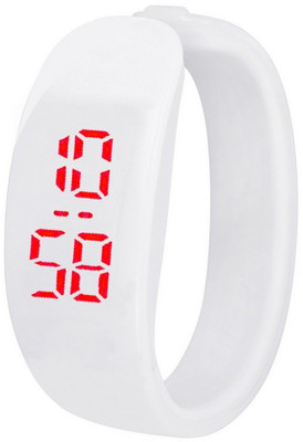 

SVM Branded New Arrival Designer LED Kada White Watch - For Boys & Girls