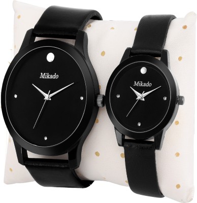 Mikado New Milionaire analog couple design watch set for men and women,Unisex watch for couple with one year warrenty Watch  - For Men & Women   Watches  (Mikado)