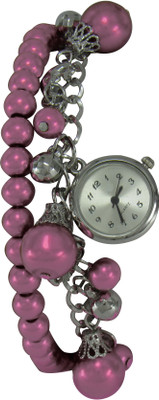

SVM Branded New Arrival Designer Bracelate Pink Analog Watch - For Girls